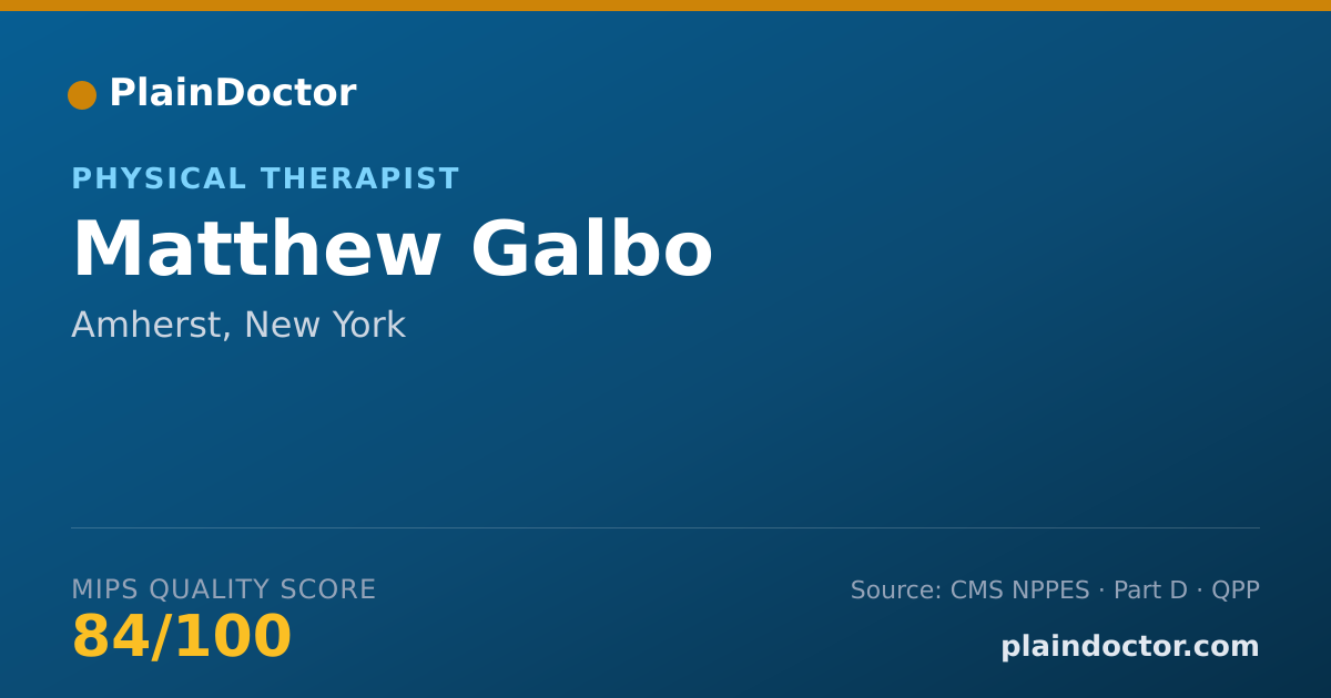 Shareable card for Matthew Galbo - Physical Therapist, Amherst, NY