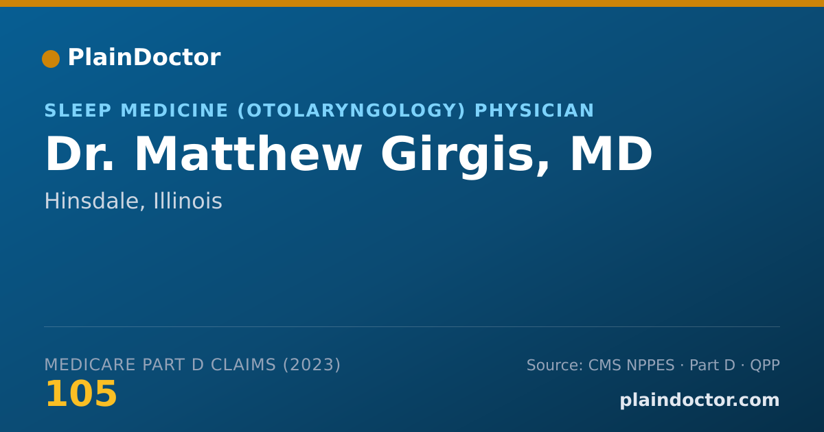 Shareable card for Matthew Girgis, MD - Sleep Medicine (Otolaryngology) Physician, Hinsdale, IL