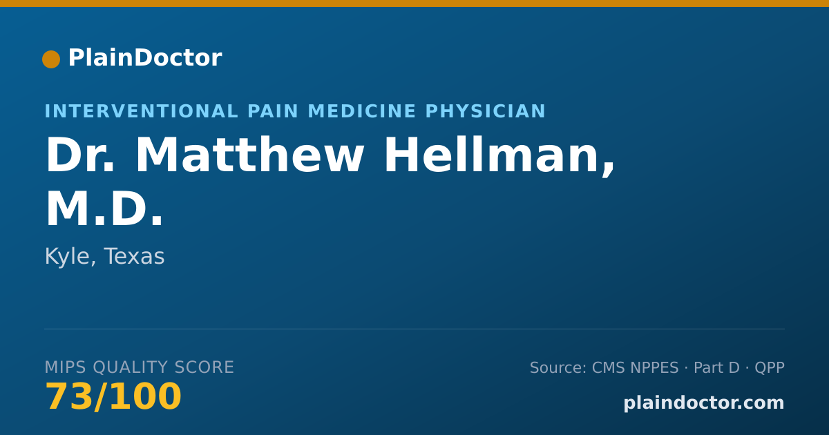 Shareable card for Matthew Hellman, M.D. - Specialist, Kyle, TX