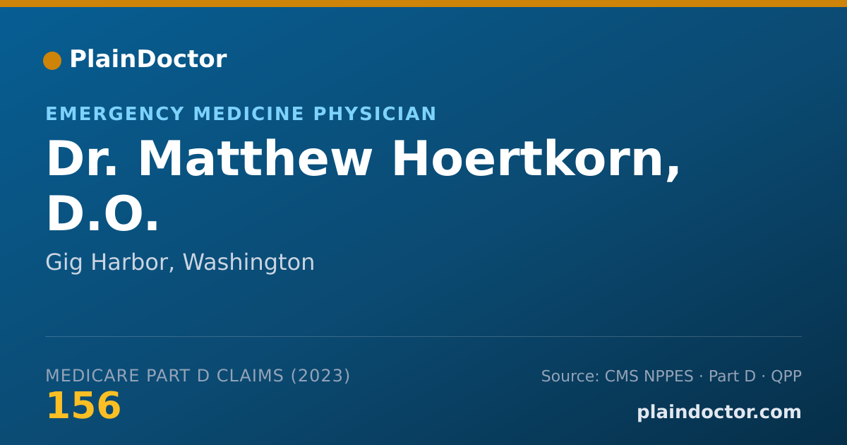 Shareable card for Matthew Hoertkorn, D.O. - Emergency Medicine Physician, Gig Harbor, WA