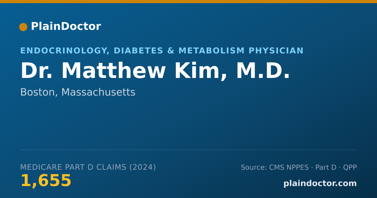 Shareable card for Matthew Kim, M.D. - Endocrinology, Diabetes & Metabolism Physician, Boston, MA