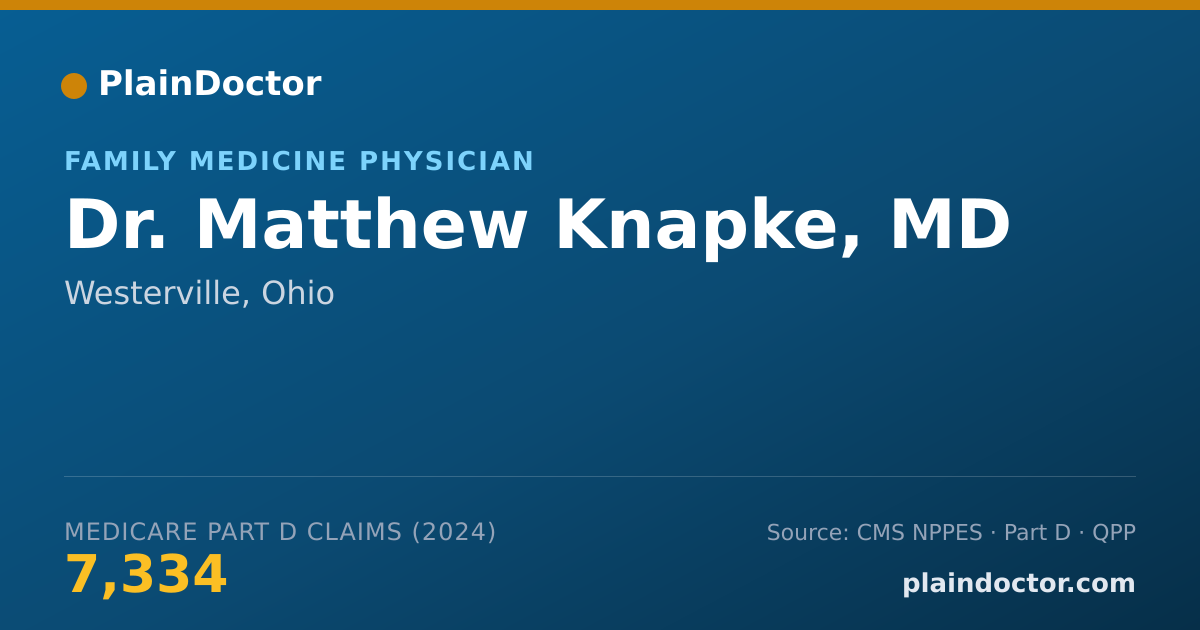 Shareable card for Matthew Knapke, MD - Family Medicine Physician, Westerville, OH