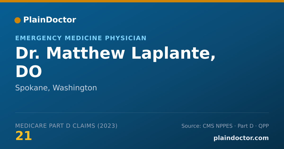 Shareable card for Matthew Laplante, DO - Emergency Medicine Physician, Spokane, WA