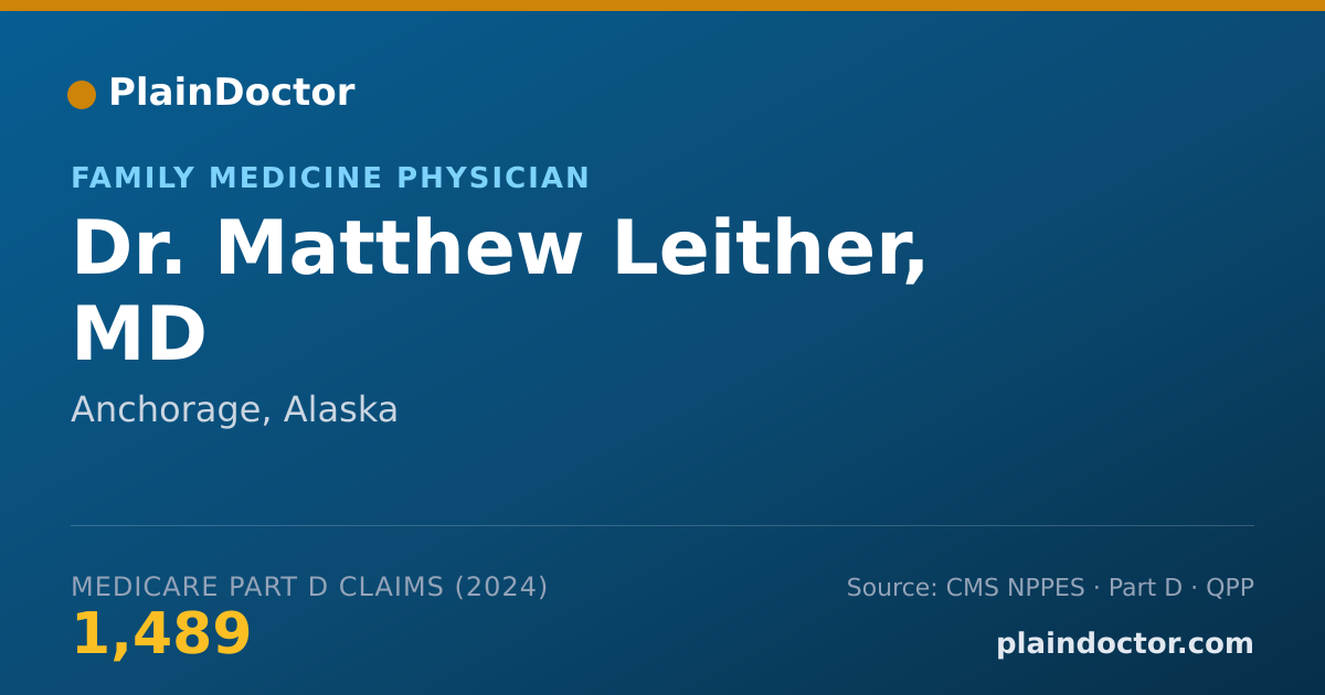 Shareable card for Matthew Leither, MD - Family Medicine Physician, Anchorage, AK