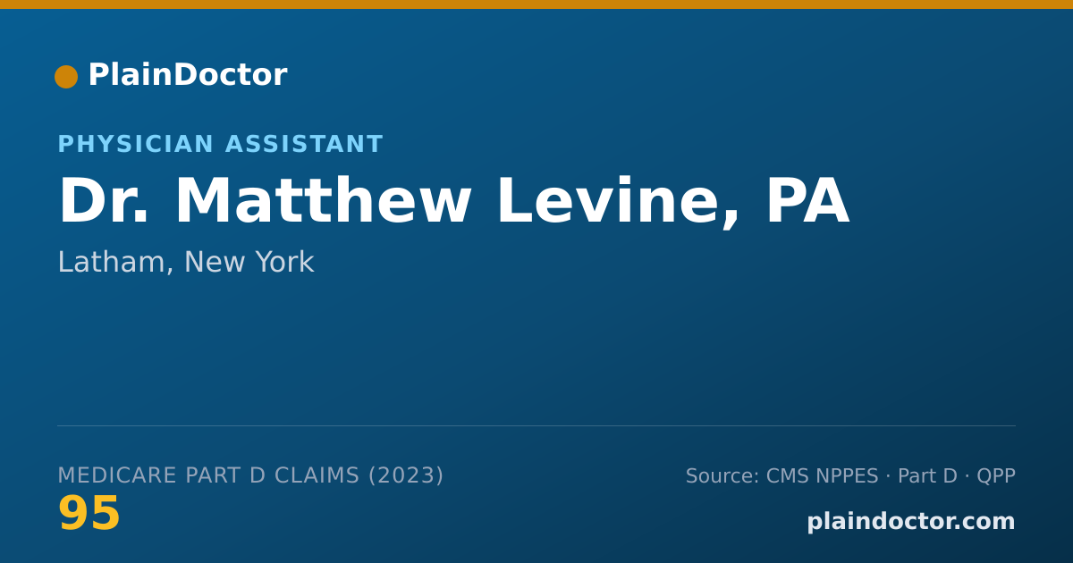 Shareable card for Matthew Levine, PA - Physician Assistant, Latham, NY