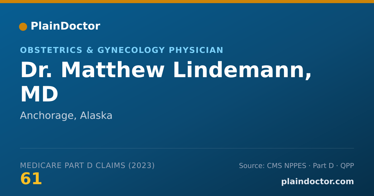 Shareable card for Matthew Lindemann, MD - Obstetrics & Gynecology Physician, Anchorage, AK