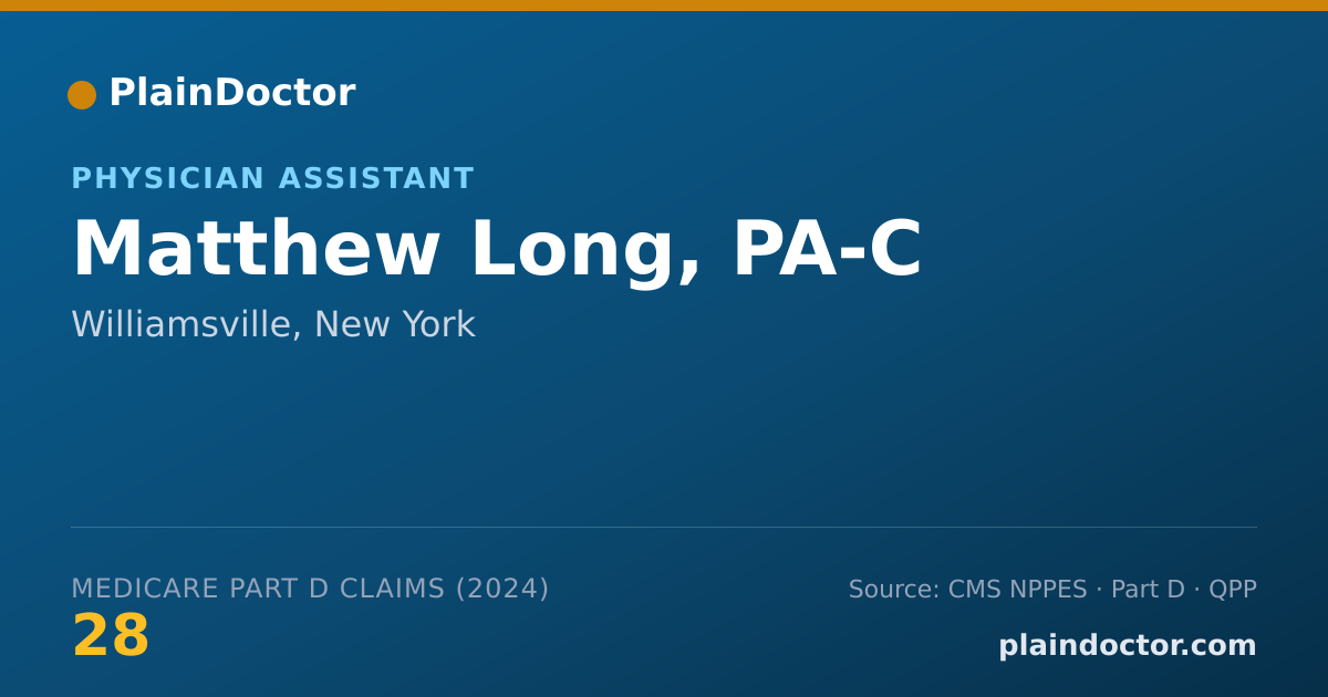 Shareable card for Matthew Long, PA-C - Physician Assistant, Williamsville, NY