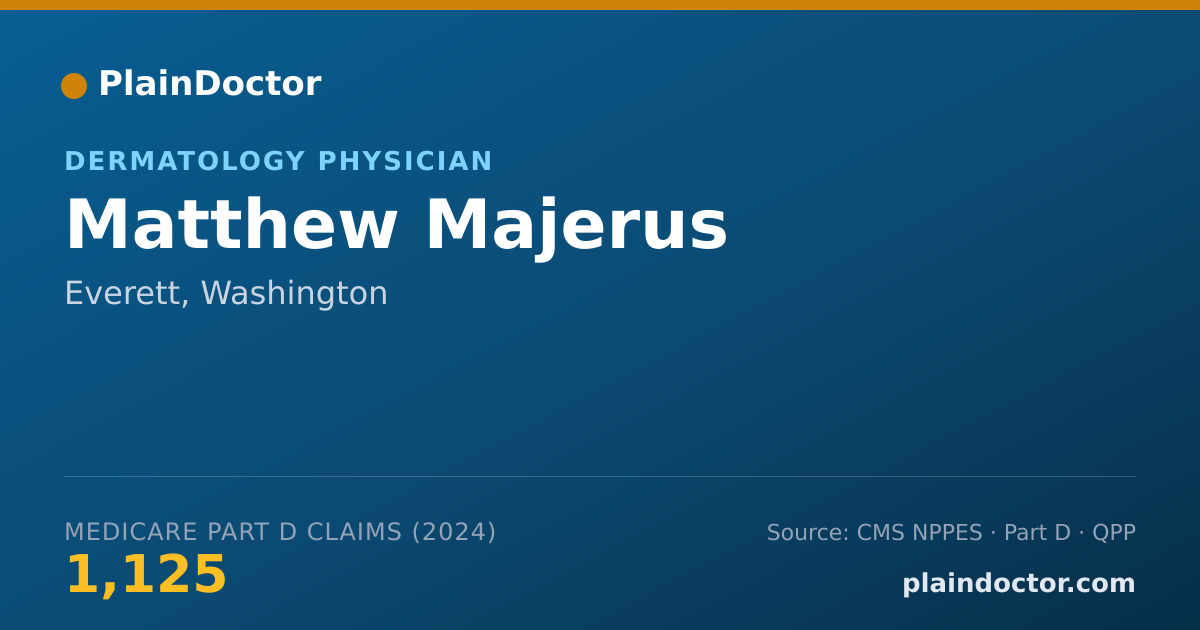 Shareable card for Matthew Majerus - Dermatology Physician, Everett, WA