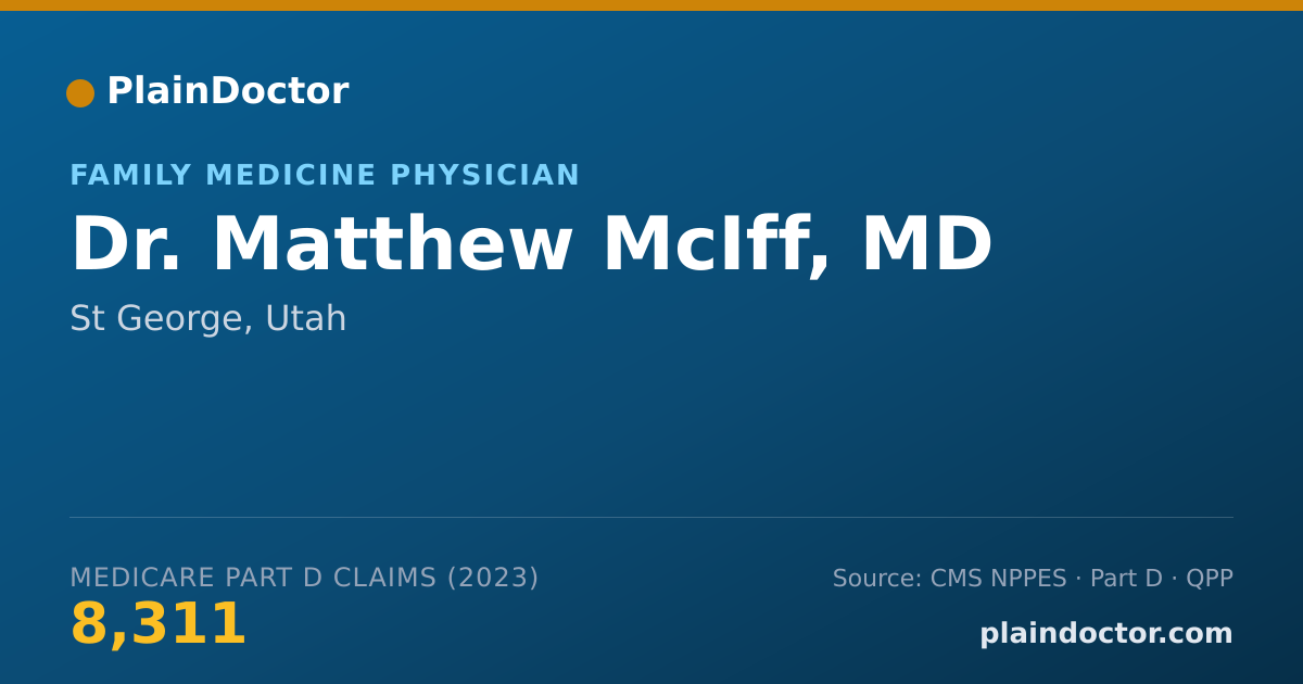 Shareable card for Matthew McIff, MD - Family Medicine Physician, St George, UT