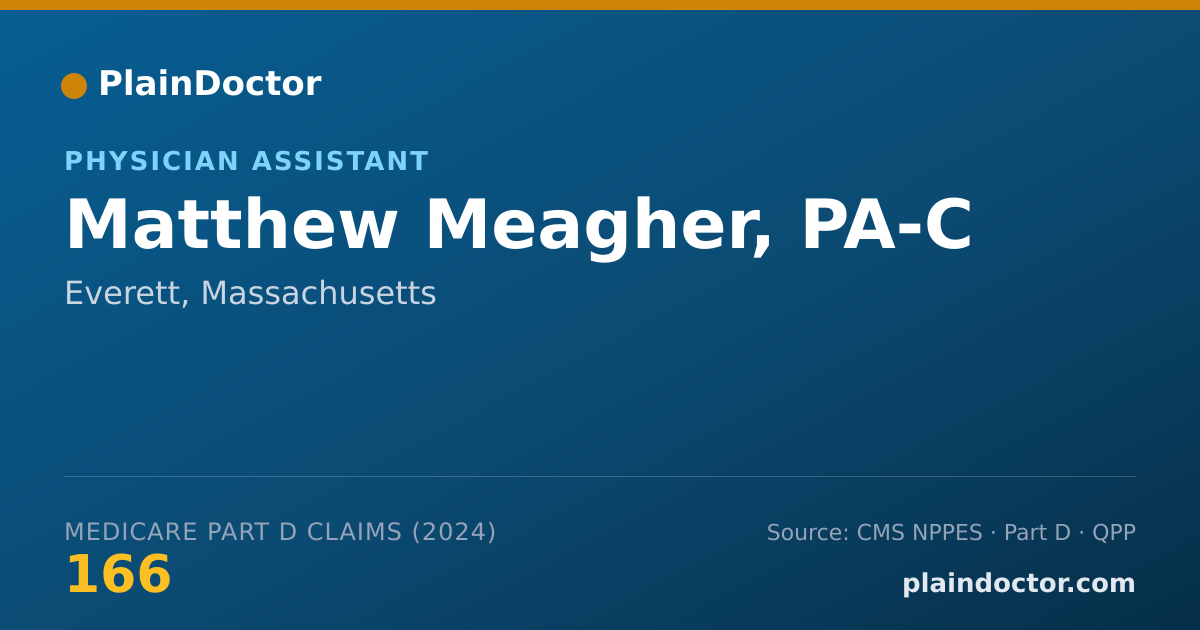Shareable card for Matthew Meagher, PA-C - Physician Assistant, Everett, MA