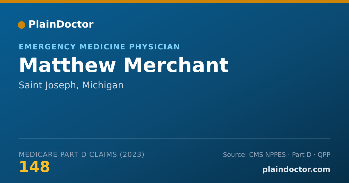 Shareable card for Matthew Merchant - Emergency Medicine Physician, Saint Joseph, MI
