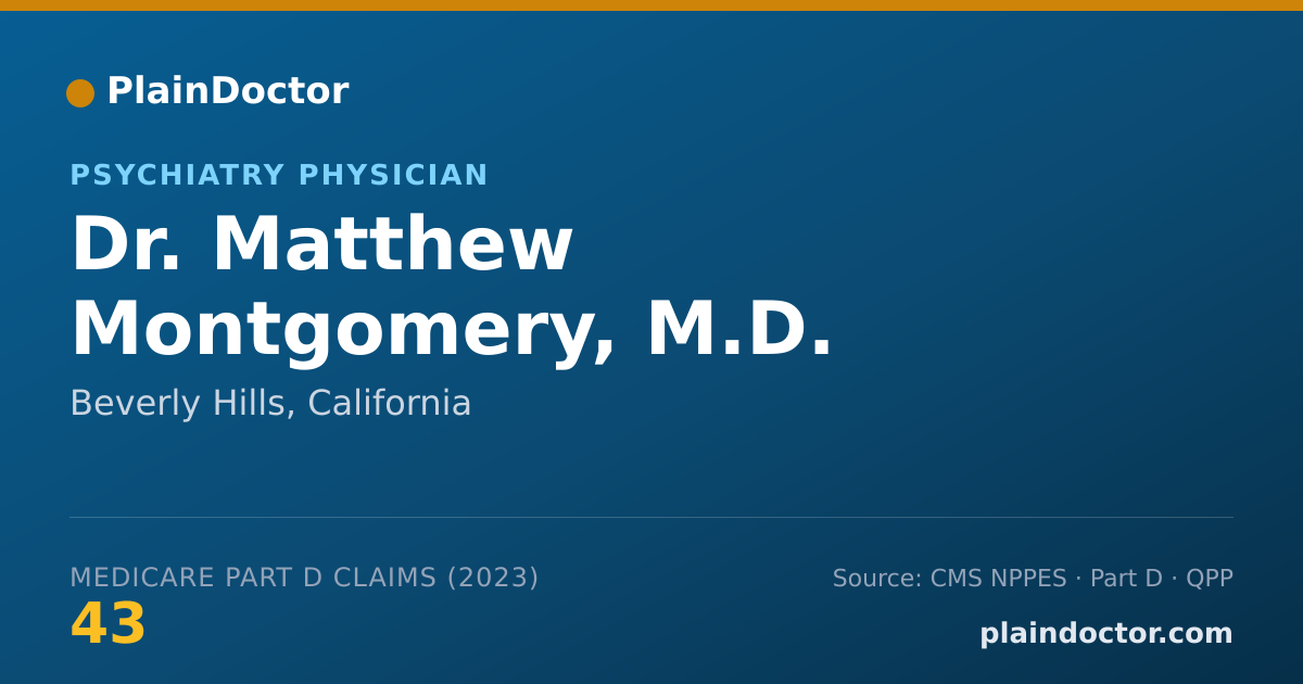 Shareable card for Matthew Montgomery, M.D. - Psychiatry Physician, Beverly Hills, CA
