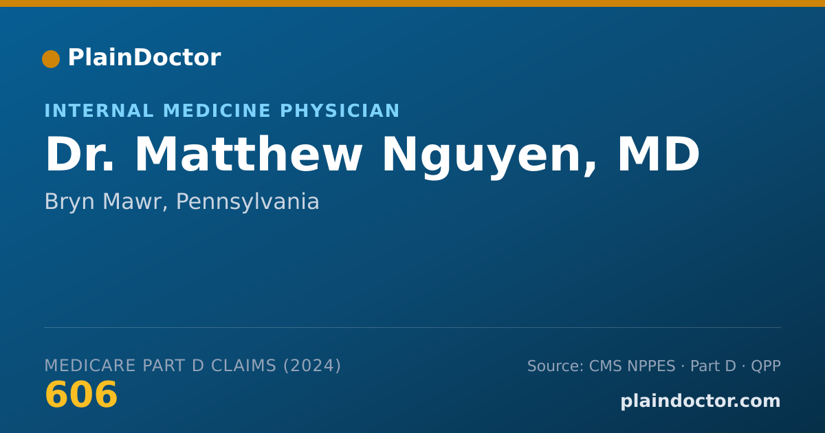 Shareable card for Matthew Nguyen, MD - Case Manager/Care Coordinator, Bryn Mawr, PA