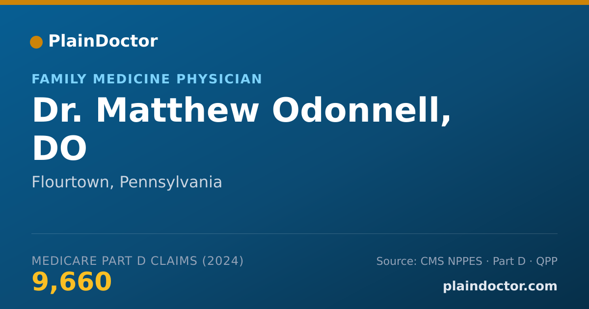 Shareable card for Matthew Odonnell, DO - Family Medicine Physician, Flourtown, PA