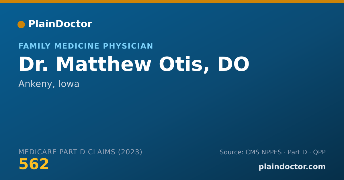 Shareable card for Matthew Otis, DO - Family Medicine Physician, Ankeny, IA