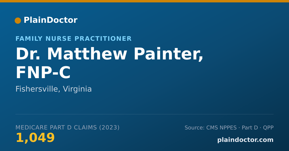 Shareable card for Matthew Painter, FNP-C - Family Nurse Practitioner, Fishersville, VA