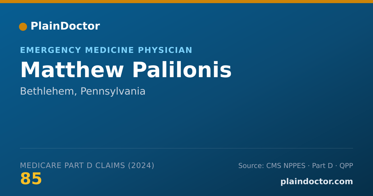 Shareable card for Matthew Palilonis - Emergency Medicine Physician, Bethlehem, PA