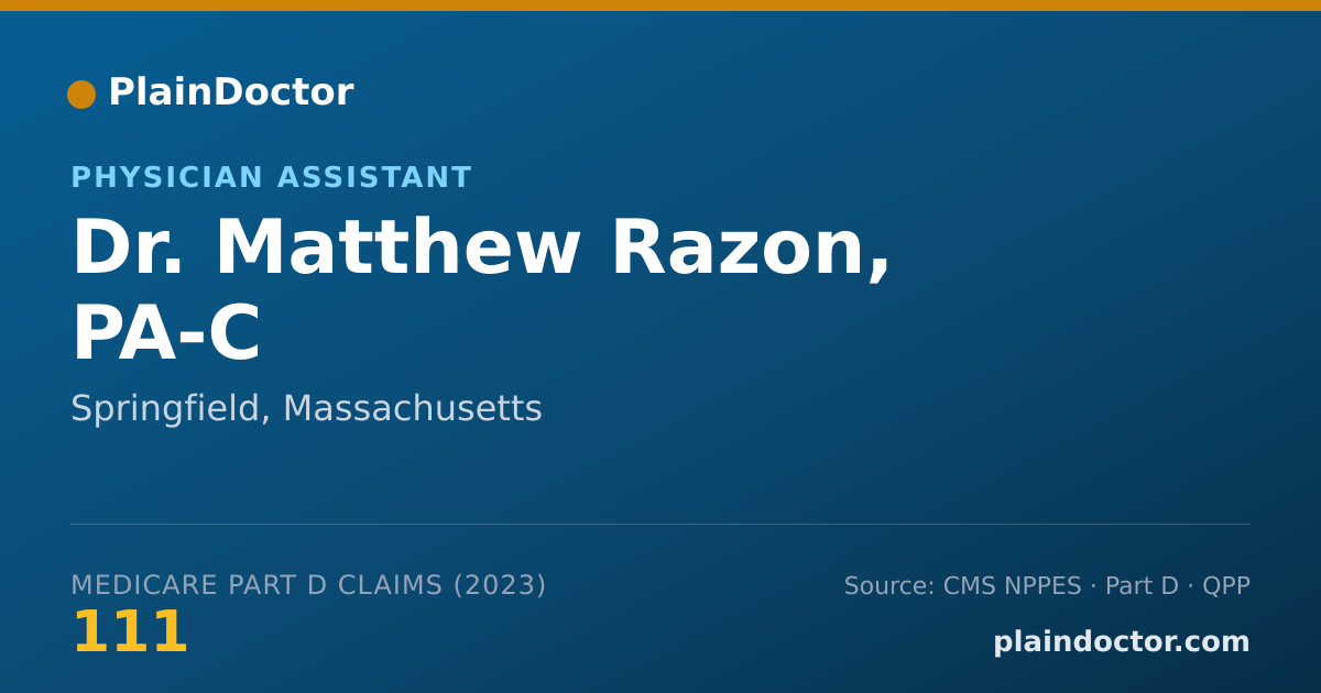 Shareable card for Matthew Razon, PA-C - Physician Assistant, Springfield, MA