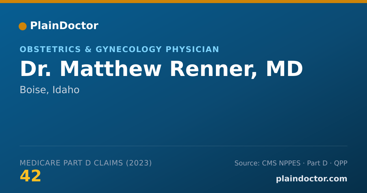 Shareable card for Matthew Renner, MD - Obstetrics & Gynecology Physician, Boise, ID