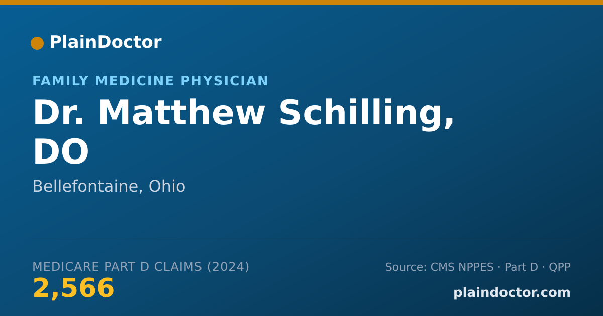Shareable card for Matthew Schilling, DO - Family Medicine Physician, Bellefontaine, OH