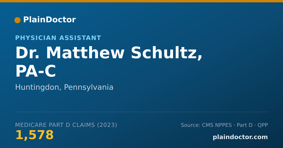 Shareable card for Matthew Schultz, PA-C - Physician Assistant, Huntingdon, PA