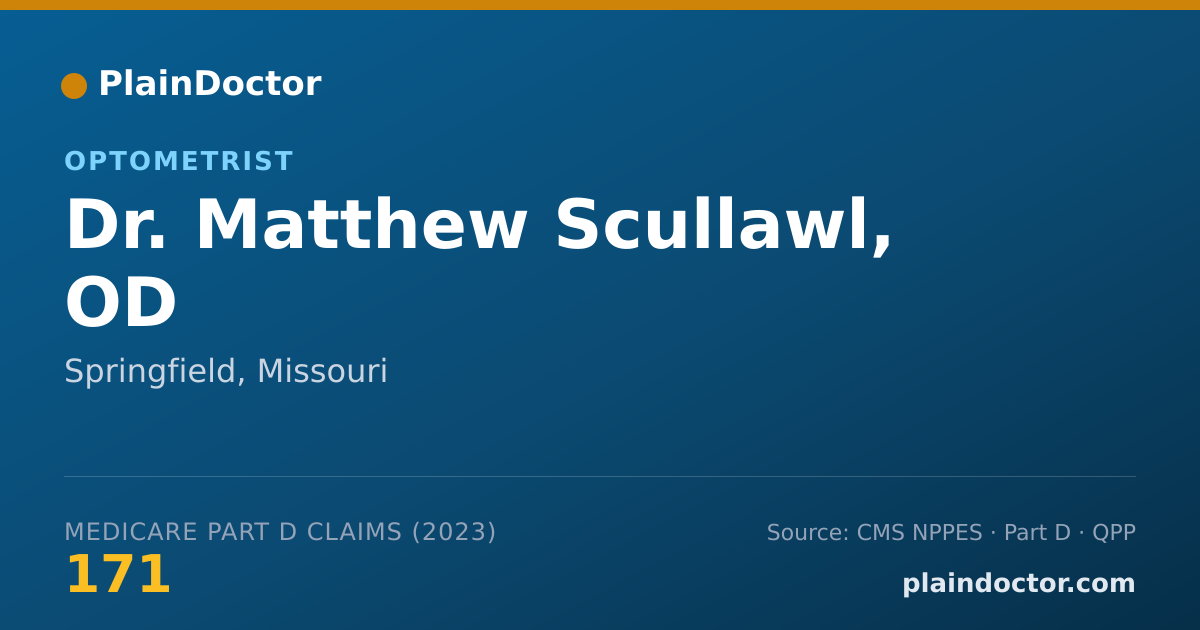 Shareable card for Matthew Scullawl, OD - Optometrist, Springfield, MO