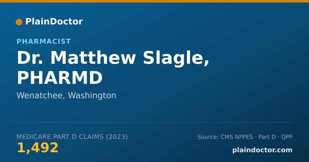 Shareable card for Matthew Slagle, PHARMD - Pharmacist, Wenatchee, WA