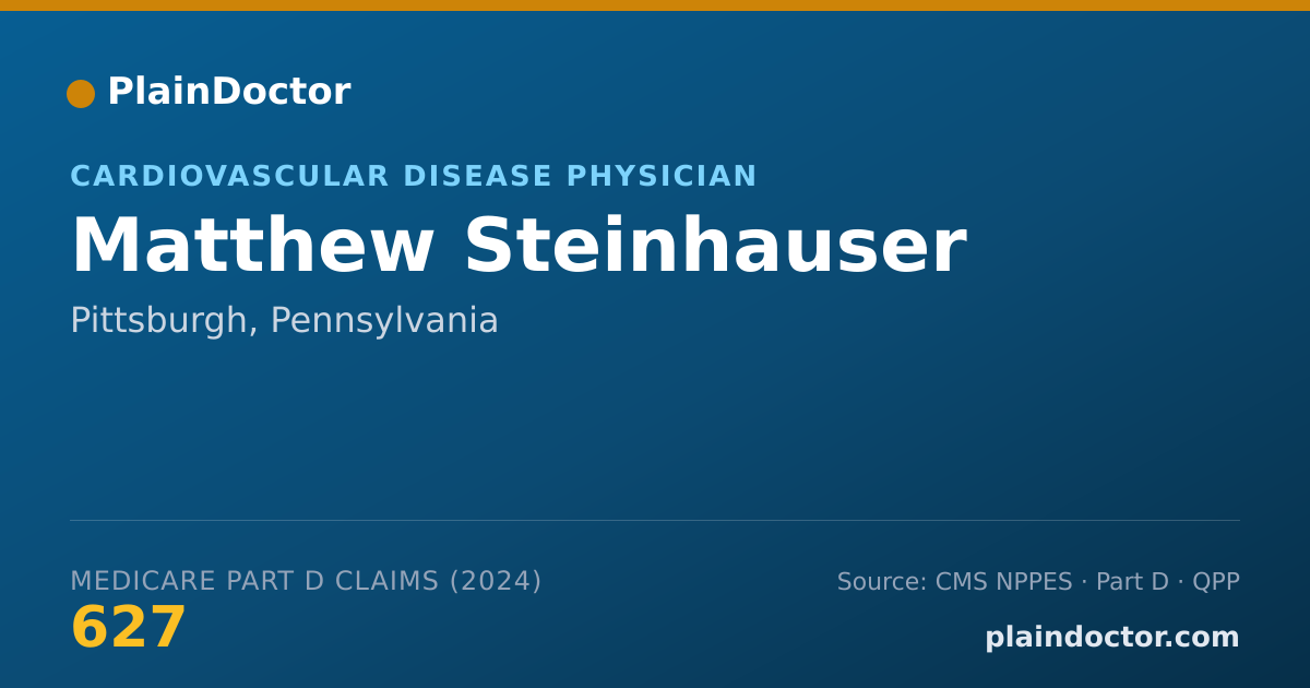 Shareable card for Matthew Steinhauser - Cardiovascular Disease Physician, Pittsburgh, PA