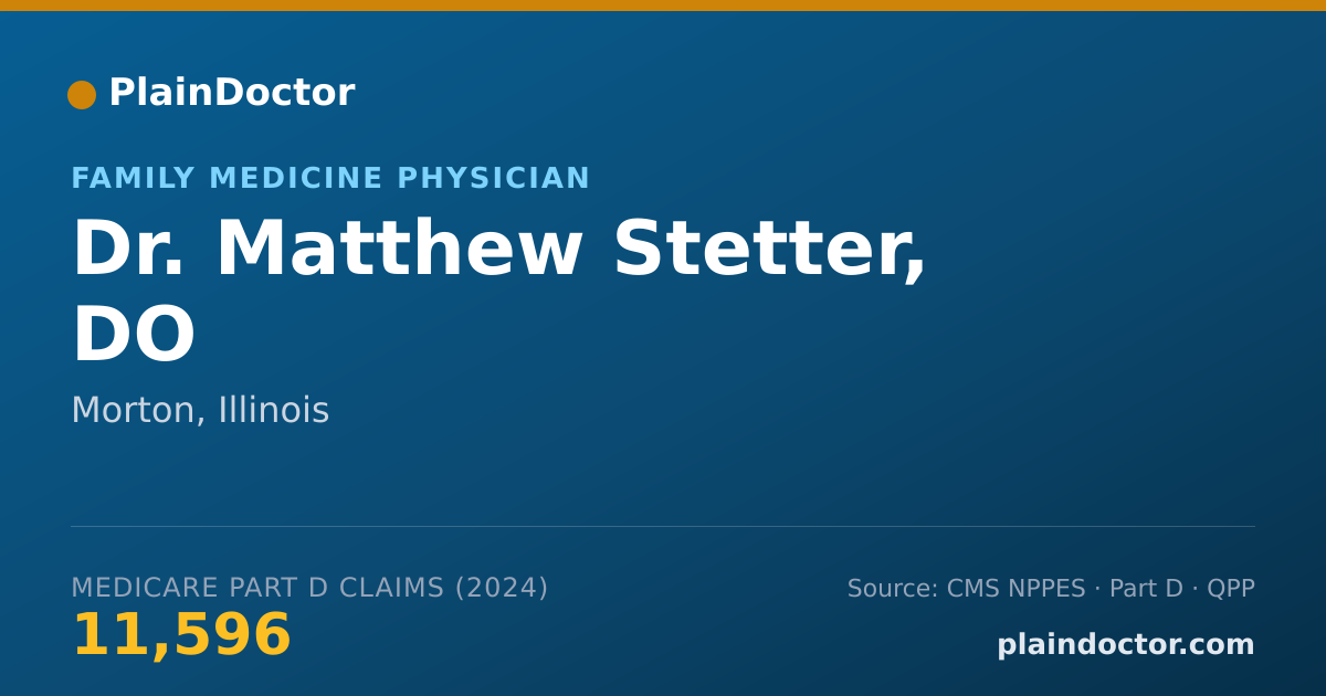 Shareable card for Matthew Stetter, DO - Family Medicine Physician, Morton, IL