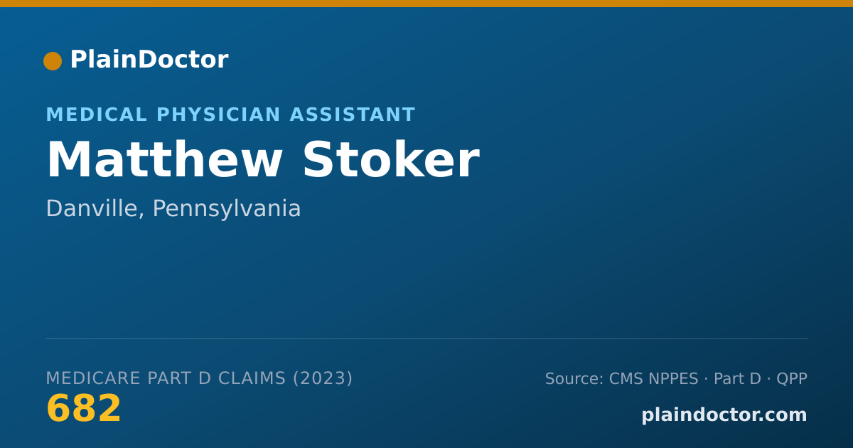 Shareable card for Matthew Stoker - Medical Physician Assistant, Danville, PA