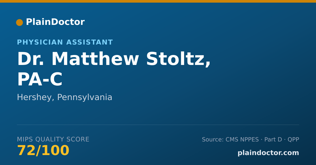 Shareable card for Matthew Stoltz, PA-C - Physician Assistant, Hershey, PA