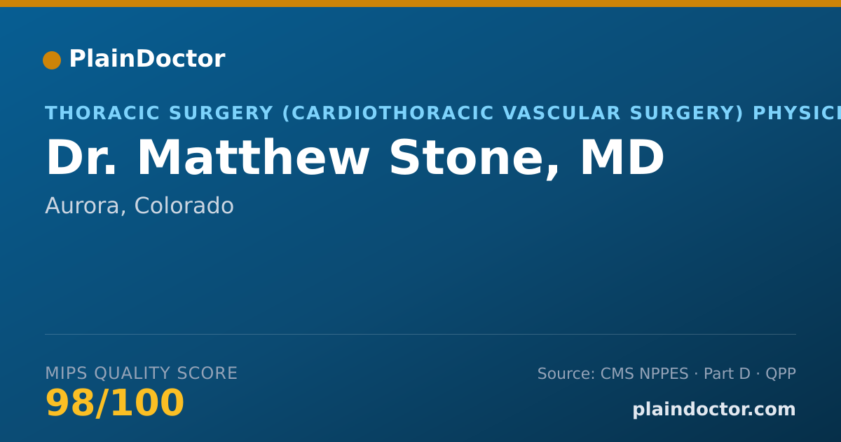 Shareable card for Matthew Stone, MD - Student in an Organized Health Care Education/Training Program, Aurora, CO