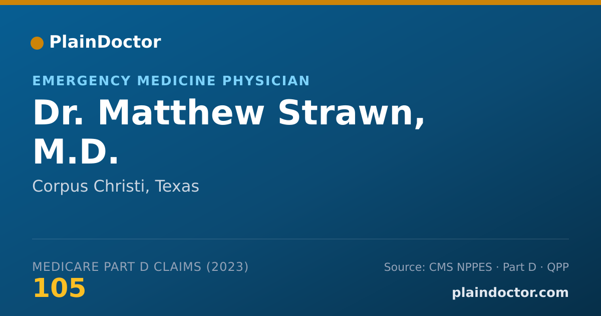 Shareable card for Matthew Strawn, M.D. - Emergency Medicine Physician, Corpus Christi, TX