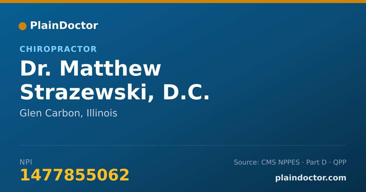 Shareable card for Matthew Strazewski, D.C. - Chiropractor, Glen Carbon, IL