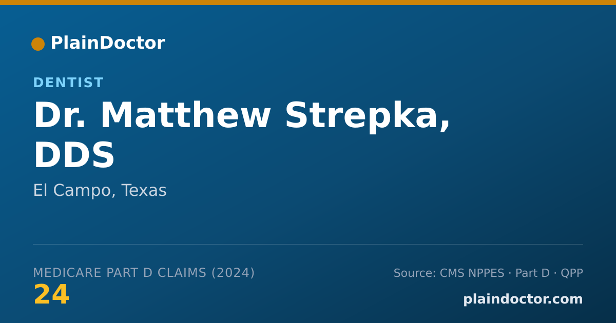 Shareable card for Matthew Strepka, DDS - Dentist, El Campo, TX