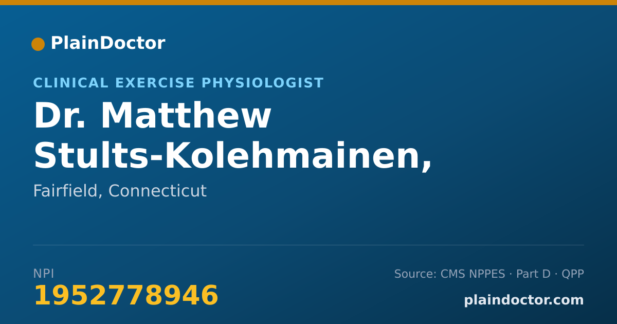 Shareable card for Matthew Stults-Kolehmainen, PH.D. - Clinical Exercise Physiologist, Fairfield, CT