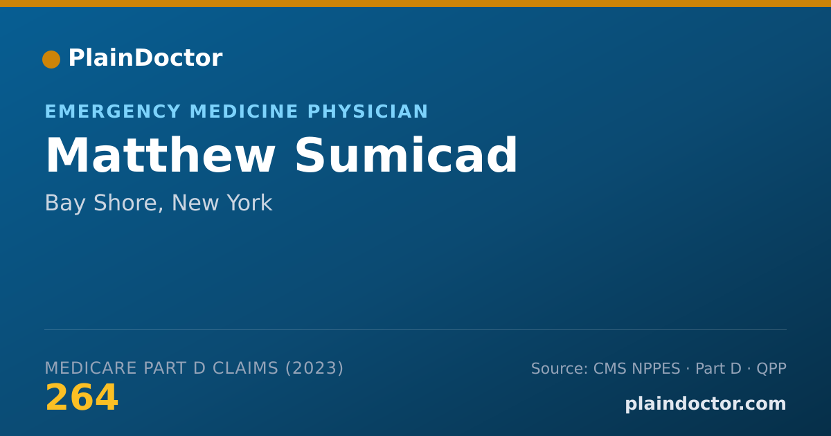 Shareable card for Matthew Sumicad - Emergency Medicine Physician, Bay Shore, NY