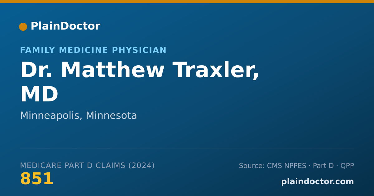 Shareable card for Matthew Traxler, MD - Family Medicine Physician, Minneapolis, MN