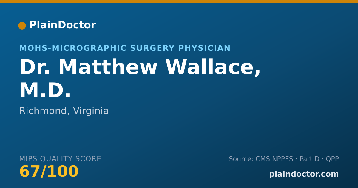 Shareable card for Matthew Wallace, M.D. - MOHS-Micrographic Surgery Physician, Richmond, VA