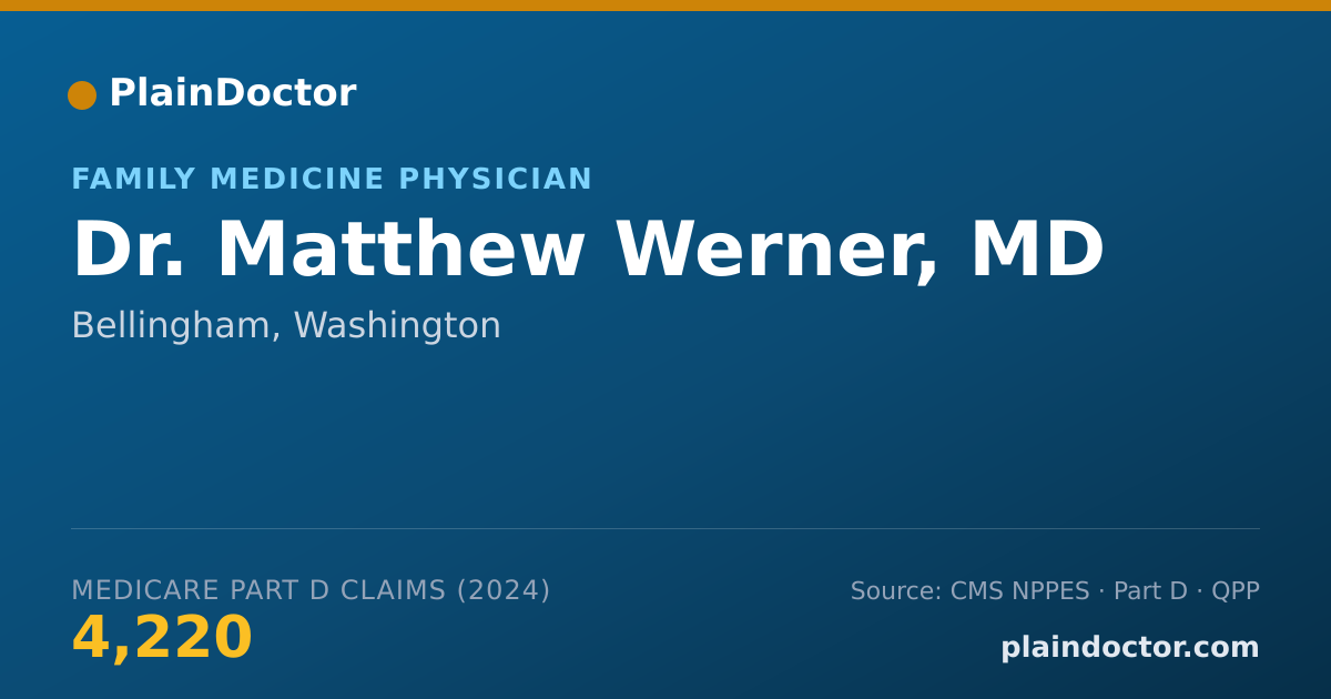 Shareable card for Matthew Werner, MD - Family Medicine Physician, Bellingham, WA