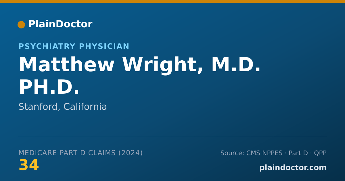 Shareable card for Matthew Wright, M.D. PH.D. - Psychiatry Physician, Stanford, CA