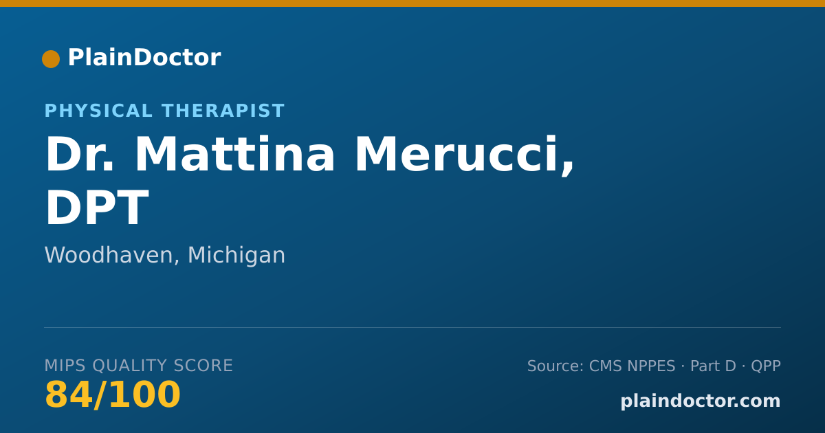 Shareable card for Mattina Merucci, DPT - Physical Therapist, Woodhaven, MI