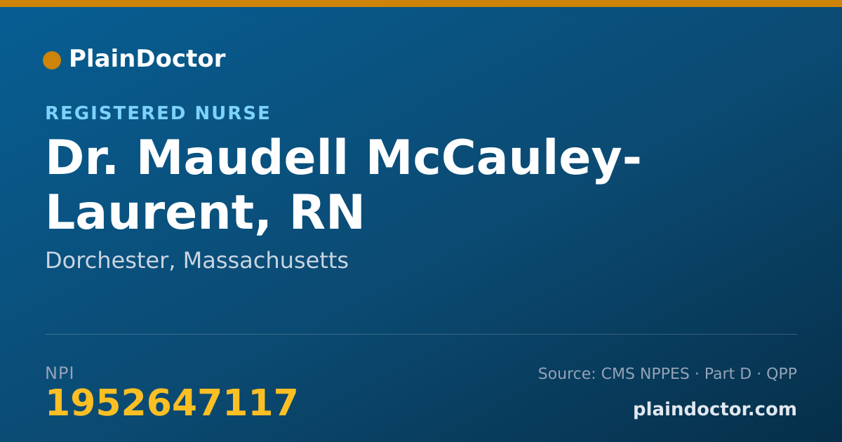 Shareable card for Maudell McCauley- Laurent, RN - Registered Nurse, Dorchester, MA