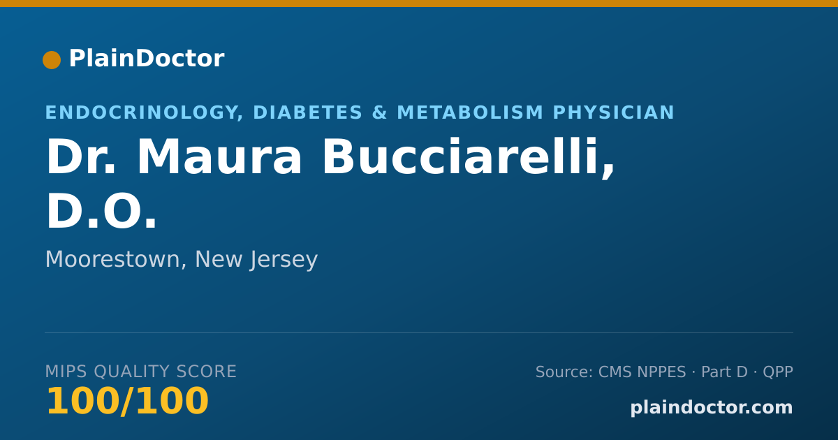 Shareable card for Maura Bucciarelli, D.O. - Endocrinology, Diabetes & Metabolism Physician, Moorestown, NJ