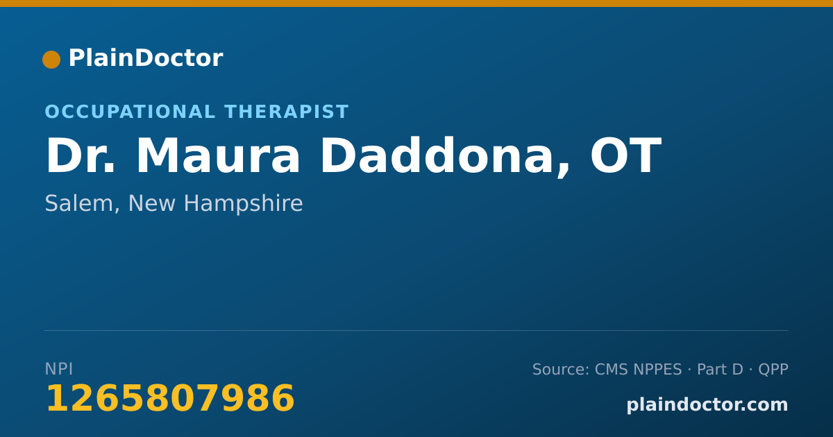 Shareable card for Maura Daddona, OT - Occupational Therapist, Salem, NH