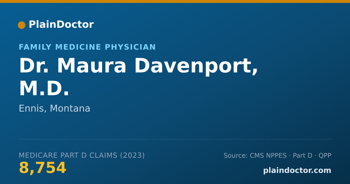 Shareable card for Maura Davenport, M.D. - Family Medicine Physician, Ennis, MT