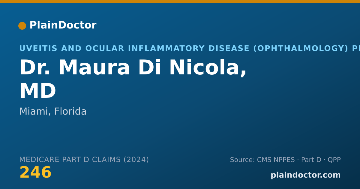 Shareable card for Maura Di Nicola, MD - Uveitis and Ocular Inflammatory Disease (Ophthalmology) Physician, Miami, FL