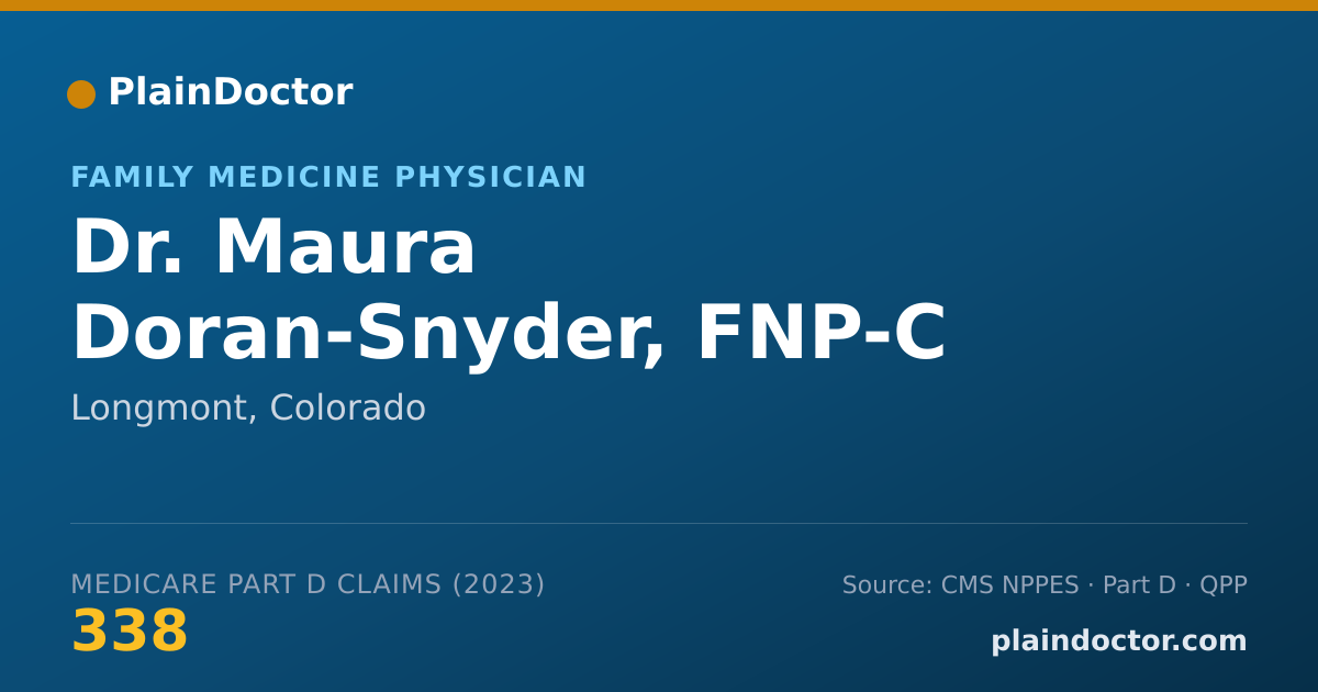 Shareable card for Maura Doran-Snyder, FNP-C - Family Medicine Physician, Longmont, CO