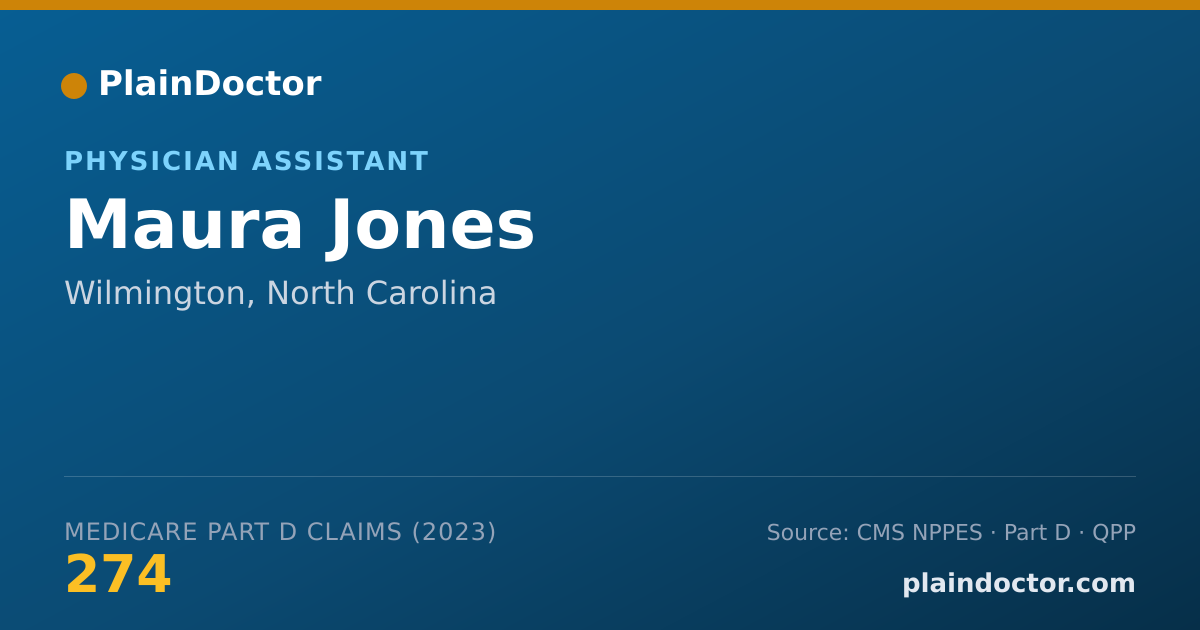 Shareable card for Maura Jones - Physician Assistant, Wilmington, NC
