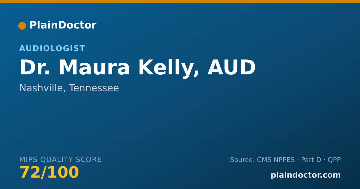 Shareable card for Maura Kelly, AUD - Audiologist, Nashville, TN